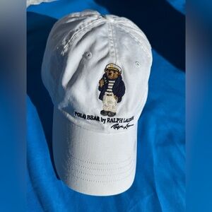 Ralph Lauren White Polo Bear Cap